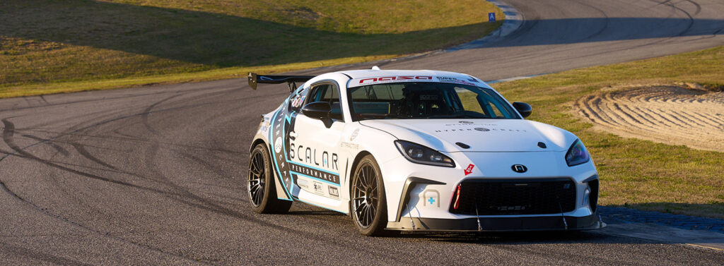 All-Electric Touring Race Car, the SCR1 on track for it's racing debut.