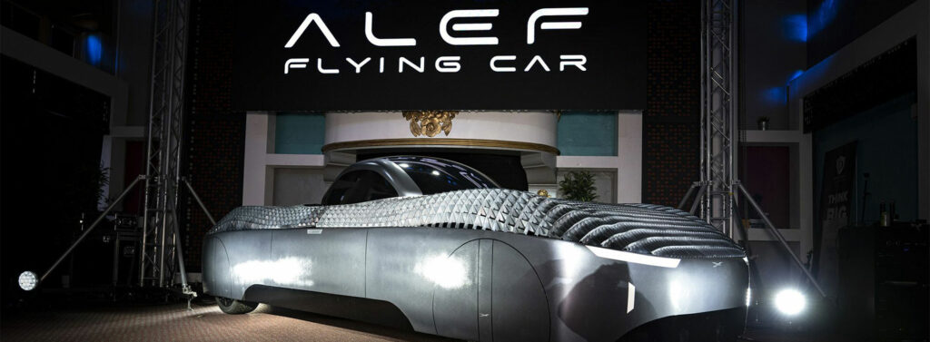 Alef Aeronautics flying car on display