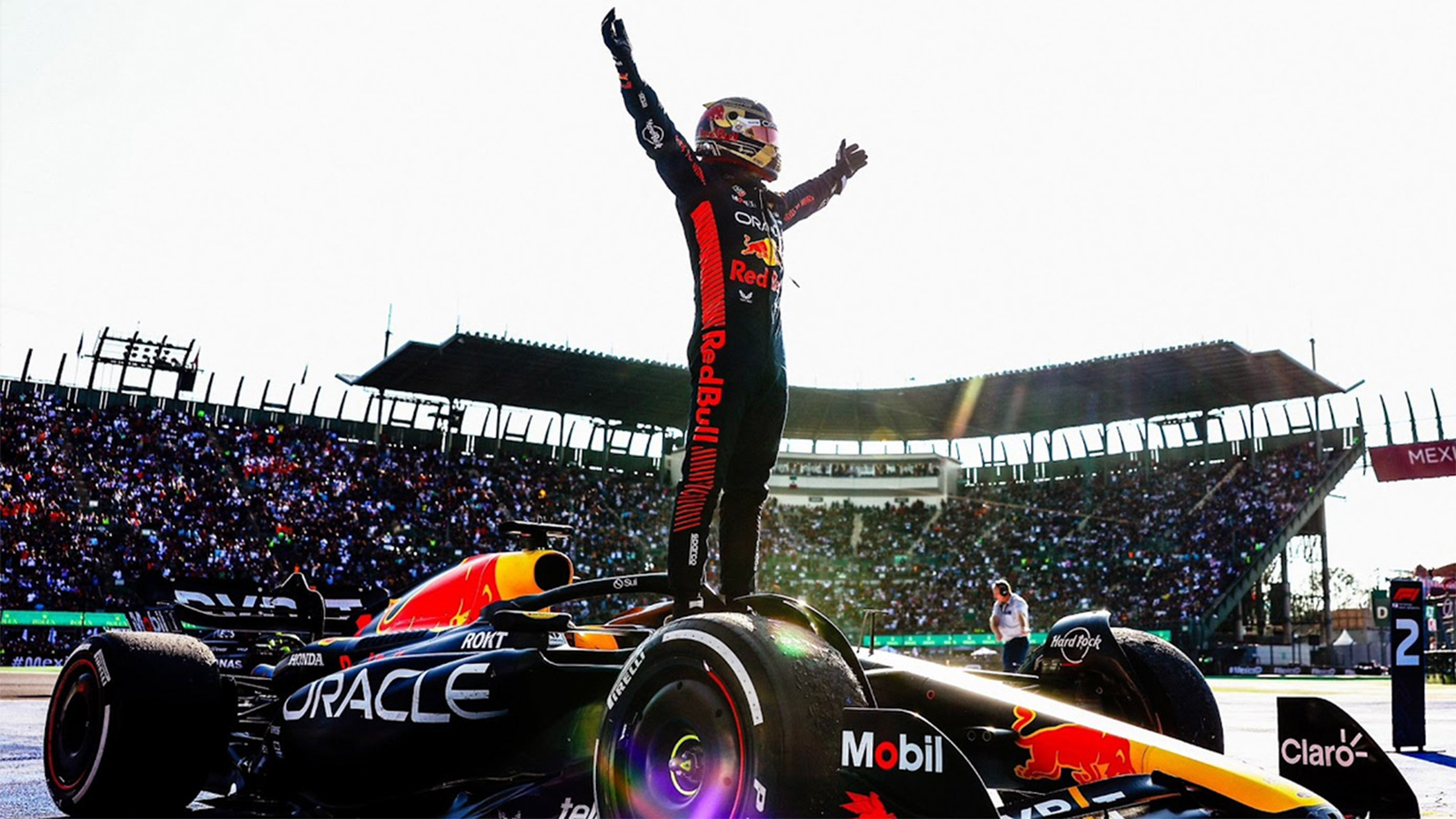 Image showcasing Max Verstappen winning 2023 Formula 1 Mexico City Grand Prix