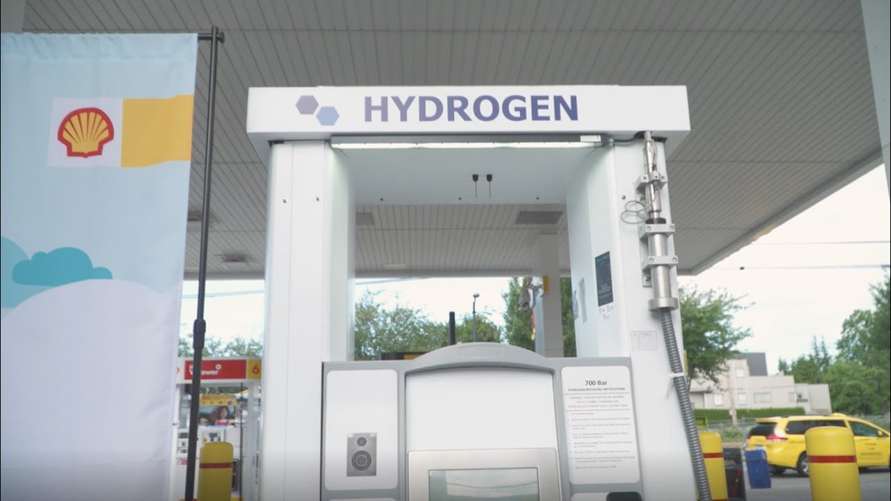 Image showcasing Shell hydrogen refueling station