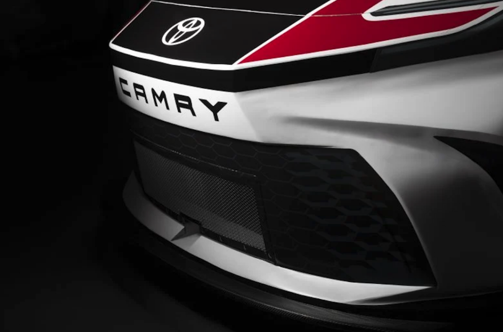 Image showcasing front of 2024 NASCAR Toyota Camry Race Car