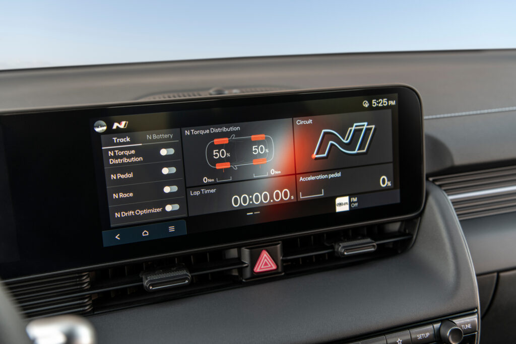 2025 Hyundai IONIQ 5 N lcd screen custom N modes