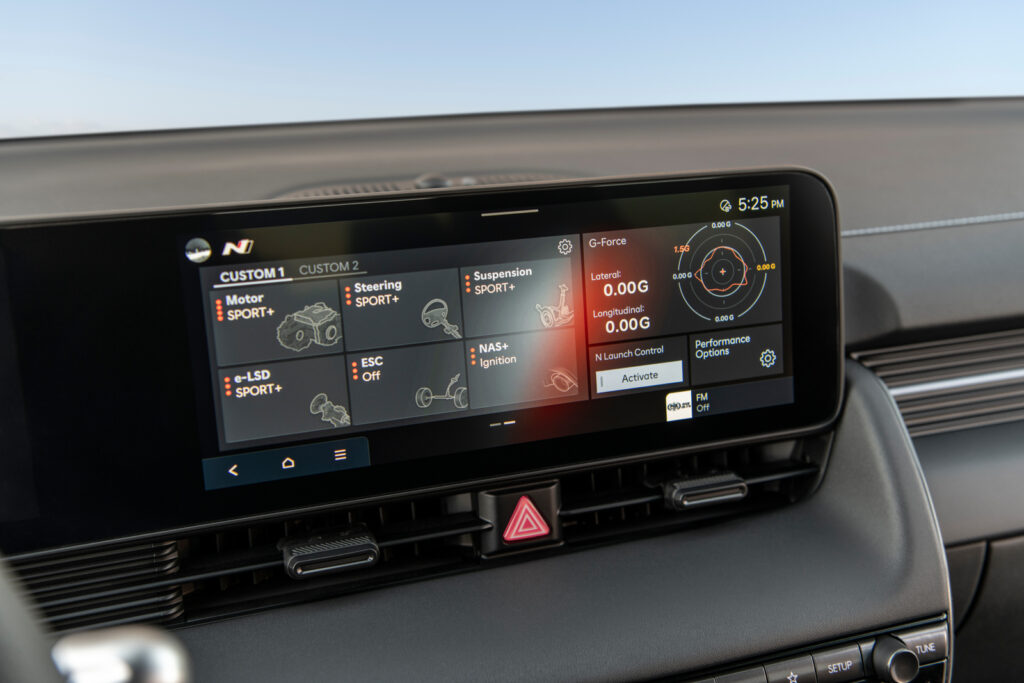 2025 Hyundai IONIQ 5 N lcd screen custom modes