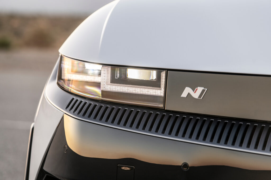 2025 Hyundai IONIQ 5 N passenger LED headlight closeup