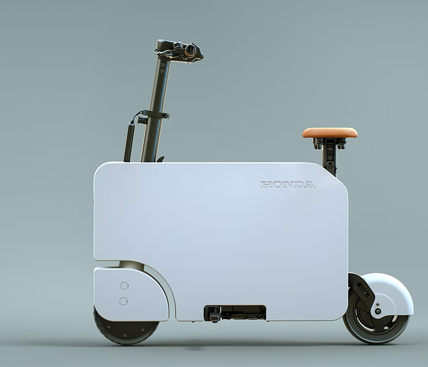 Image showcasing the side profile of the Honda Motocompacto electric scooter