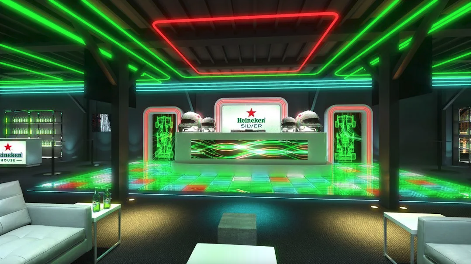 Image showcasing rendering of 2023 Formula 1 Heineken Silver Las Vegas Grand Prix Premium Clubs