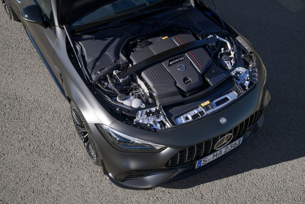 Image showcasing engine profile of the new The Mercedes-AMG CLE Coupe