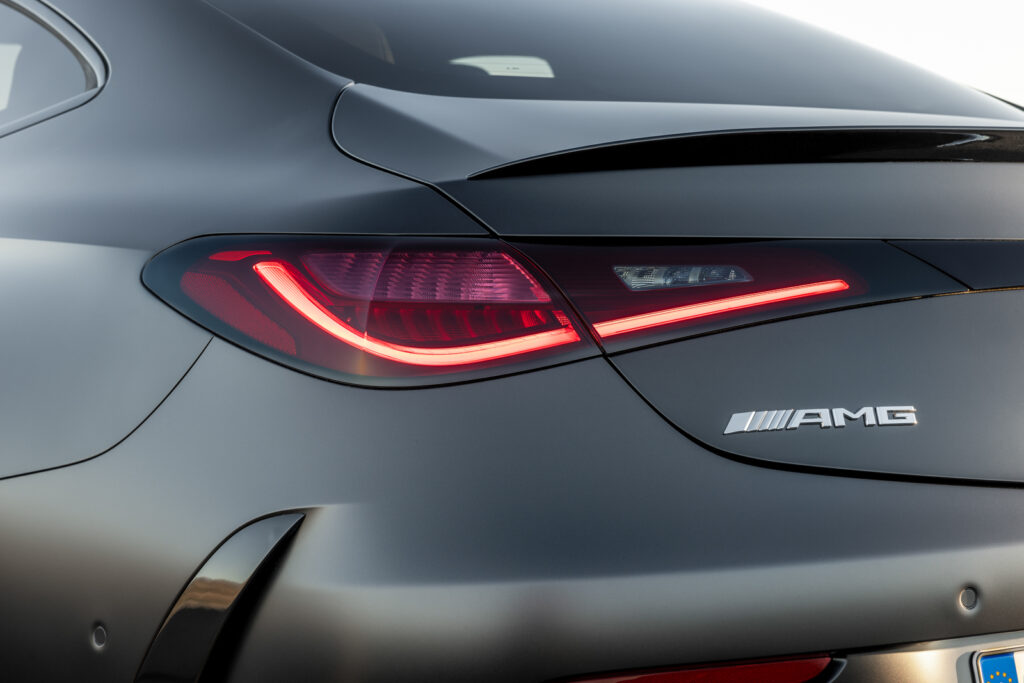 Image showcasing driver rear tail light profile of the new The Mercedes-AMG CLE Coupe