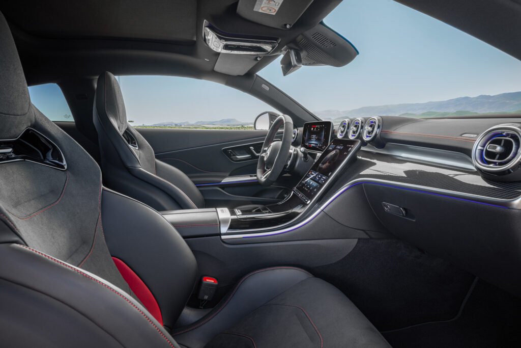 Image showcasing interior profile of the new The Mercedes-AMG CLE Coupe