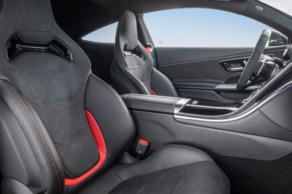 Image showcasing interior profile of the new The Mercedes-AMG CLE Coupe