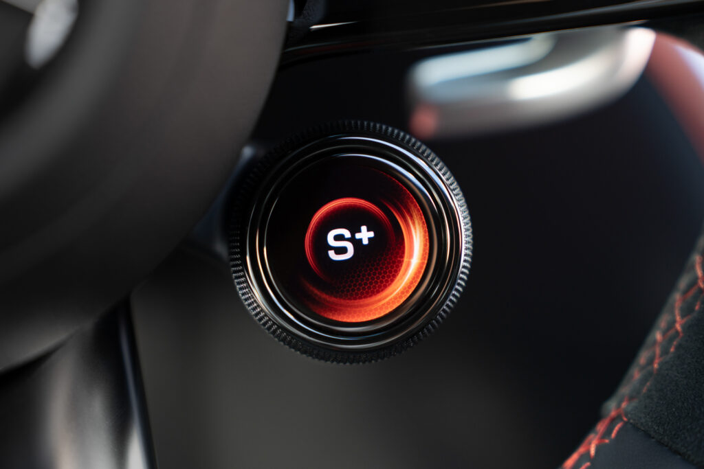 Image showcasing S+ button of the new The Mercedes-AMG CLE Coupe