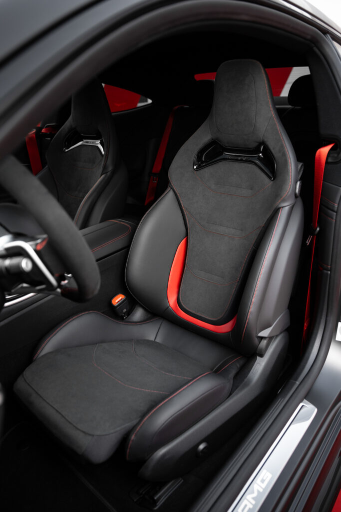 Image showcasing front driver seat of the new The Mercedes-AMG CLE Coupe