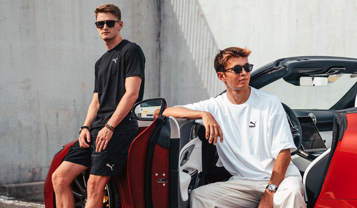 F1-Williams-Drivers-pose-with-Puma-Lifestyle-gear-shared-by-AutomotiveWoman.com