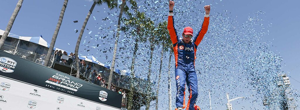 2024-IndyCar-Long-Beach-Grand-Prix-Dixon-Celebrates-shared-by-AutomotiveWoman.com